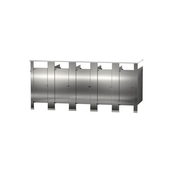 Bradley Bradley Stainless Steel 180" Wide Complete 5 In-Corner Compartments, Satin Brushed - IC53660-SS IC53660-SS - main